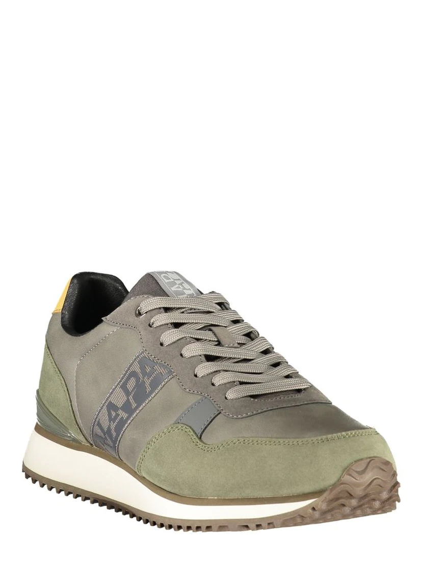Gray Polyester Athletic Sneakers