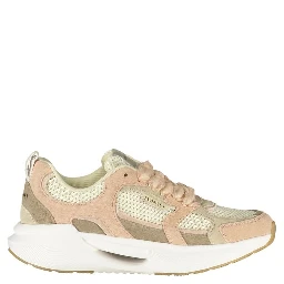 Pink Polyester Athletic Sneakers