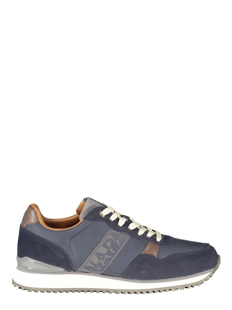 Blue Polyester Athletic Sneakers