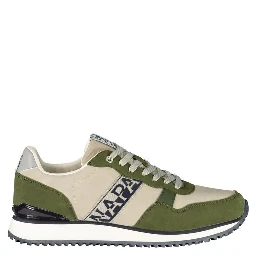 Green Polyester Athletic Sneakers