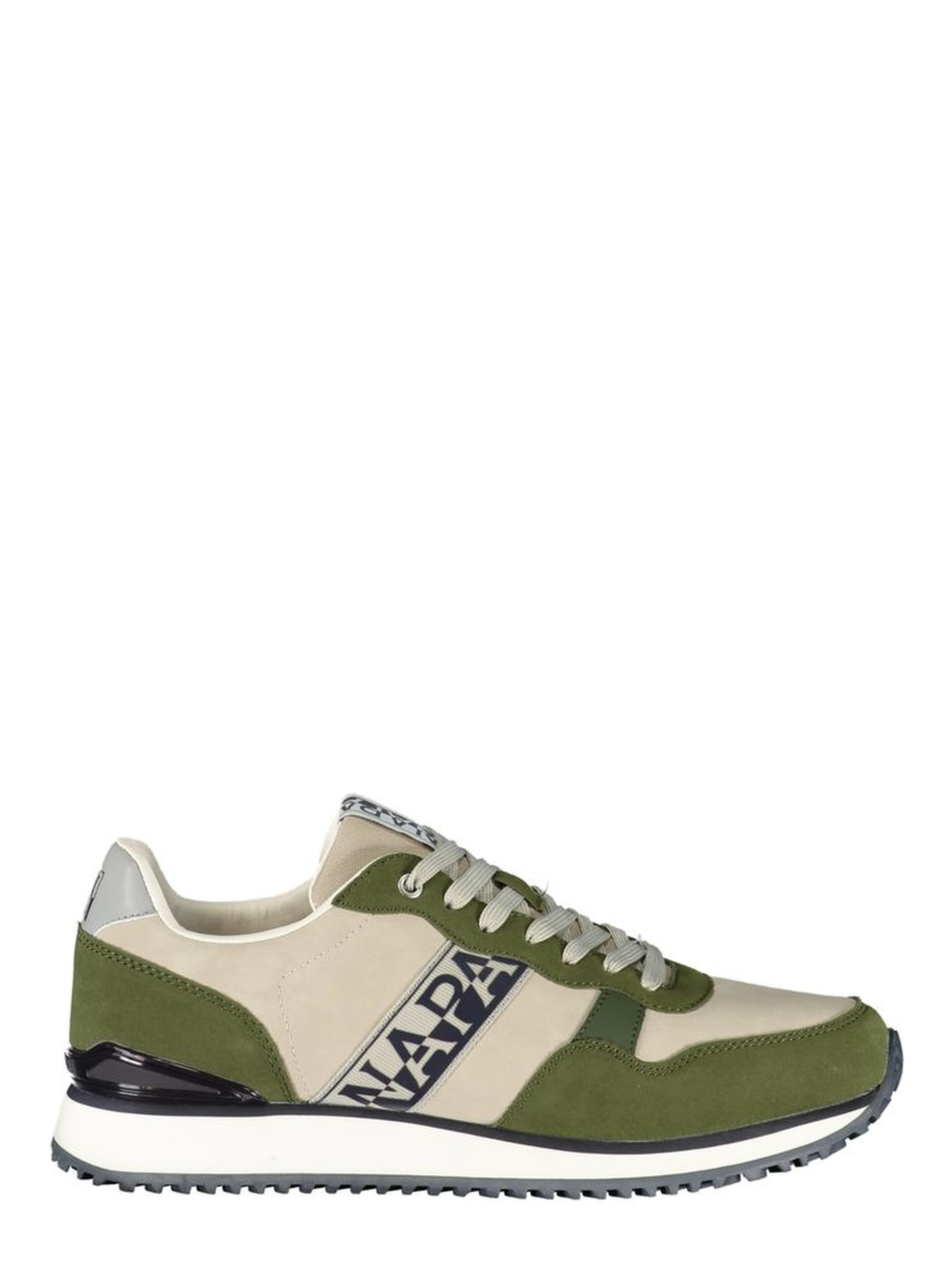 Green Polyester Athletic Sneakers