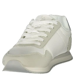 Blue Polyester Athletic Sneakers