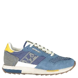 Blue Polyester Athletic Sneakers