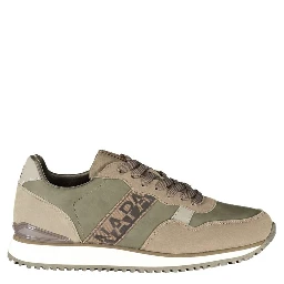 Green Polyester Athletic Sneakers
