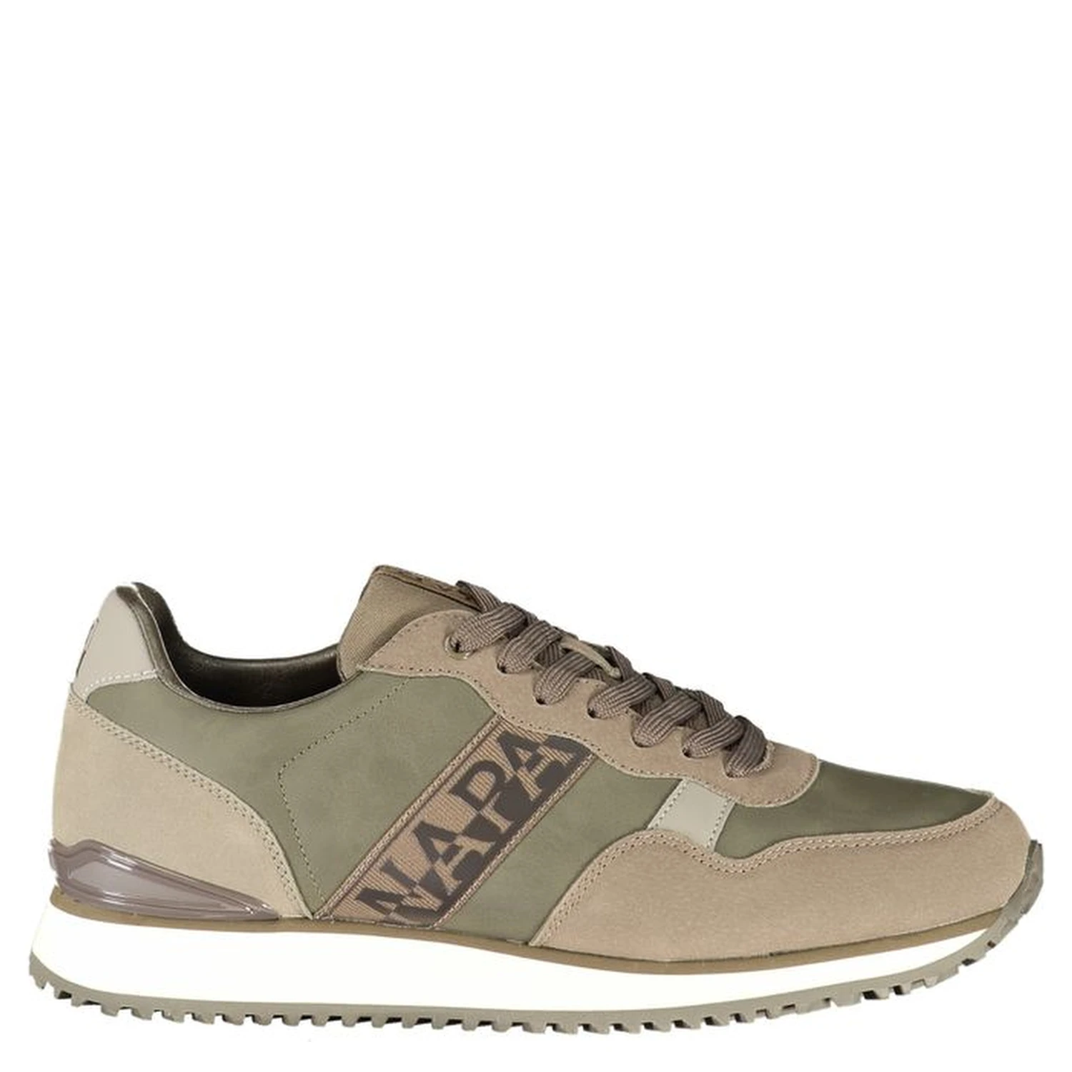 Green Polyester Athletic Sneakers