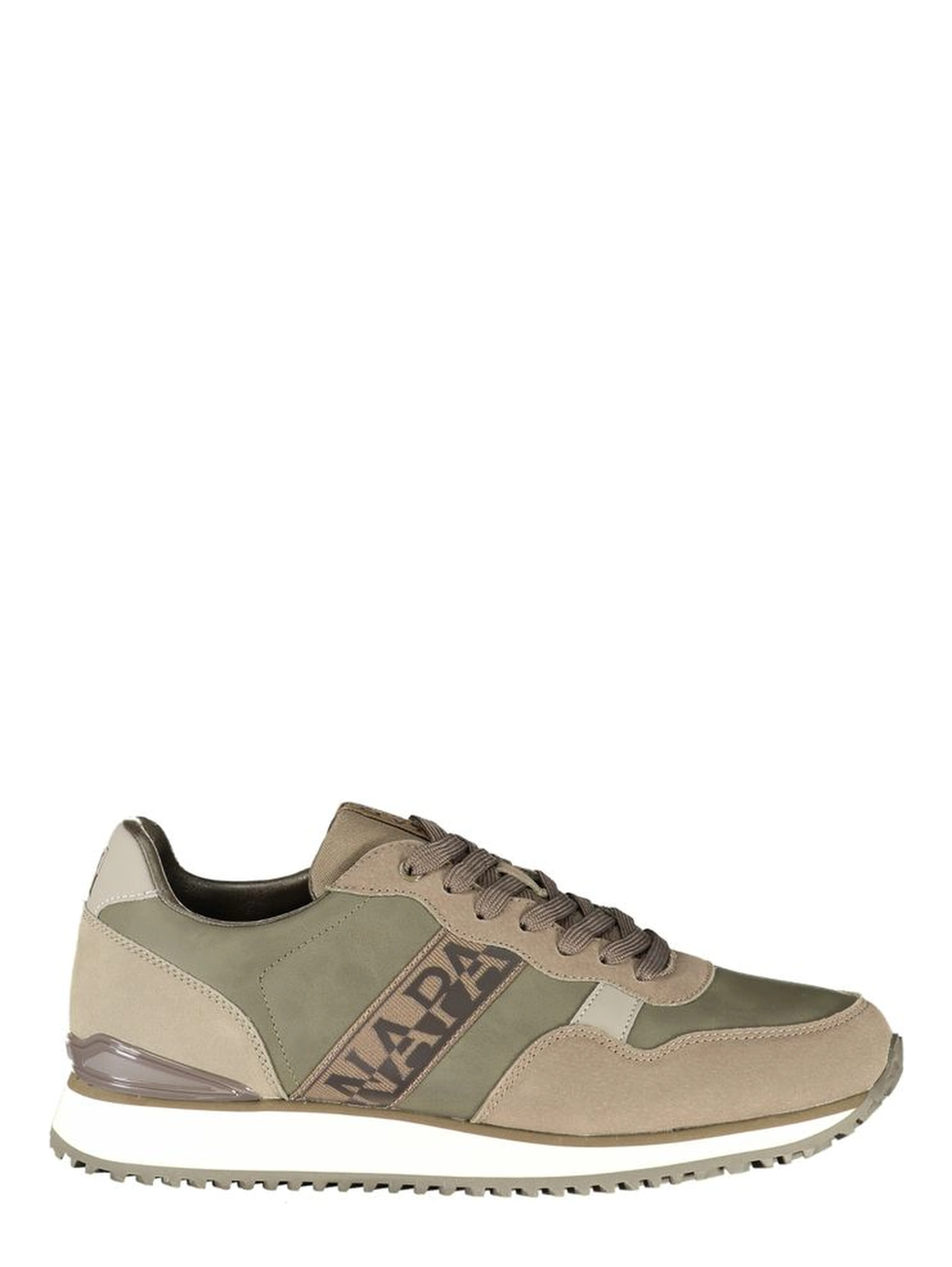 Green Polyester Athletic Sneakers
