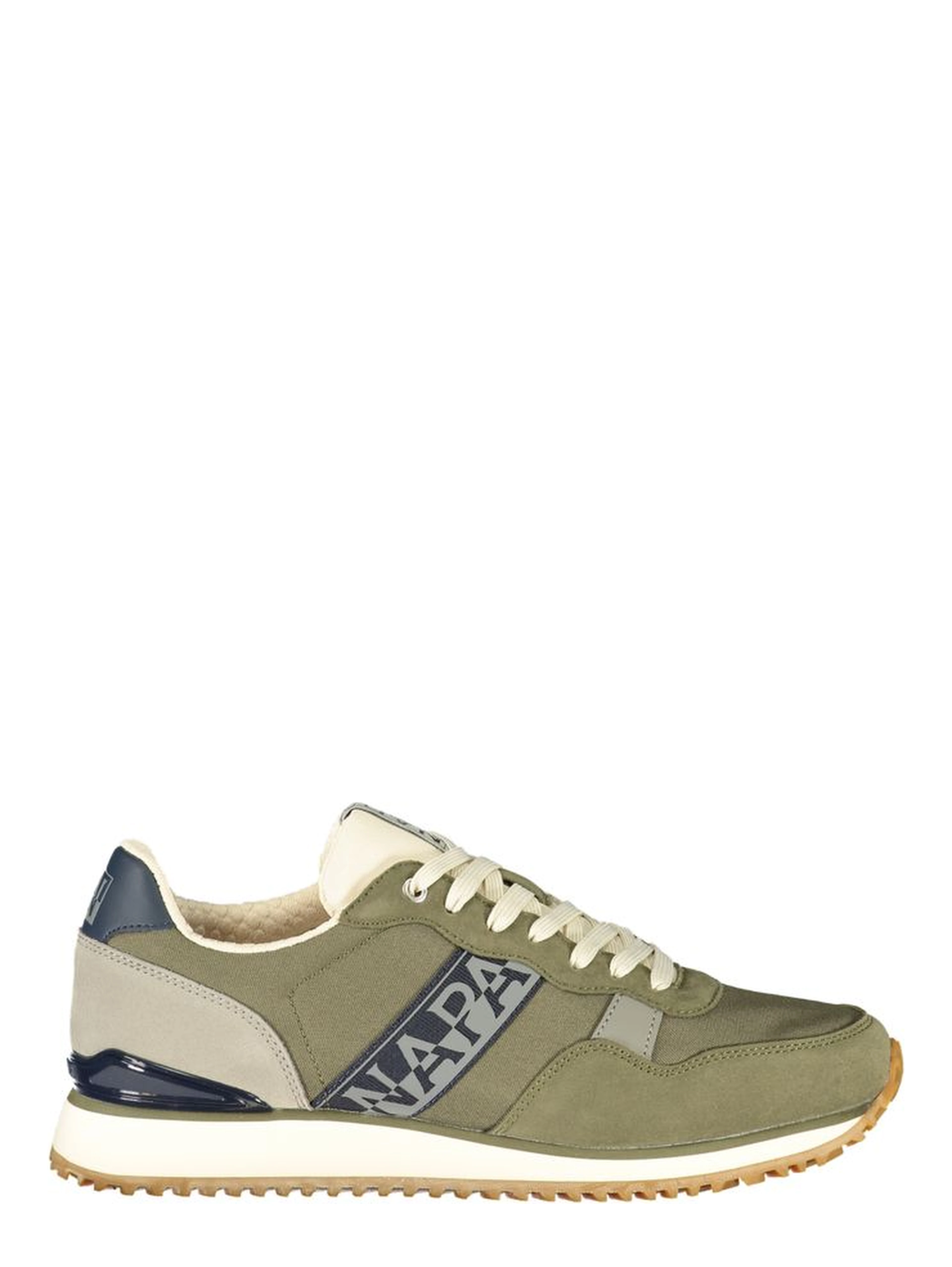 Green Polyester Athletic Sneakers