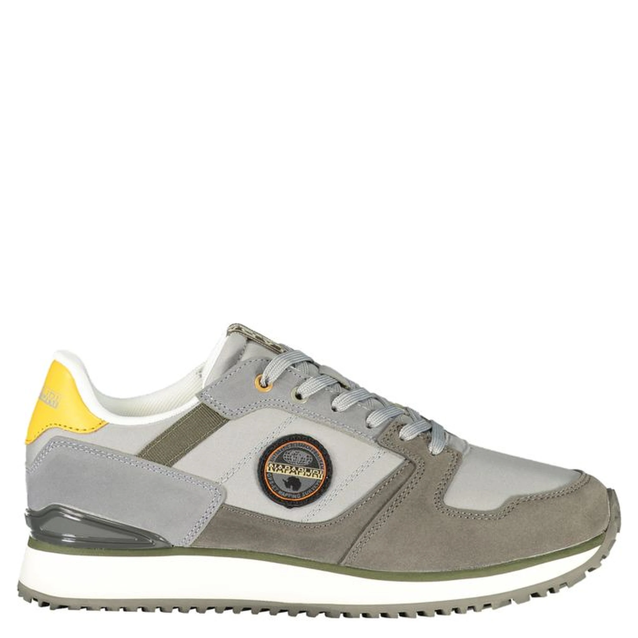 Gray Polyester Athletic Sneakers