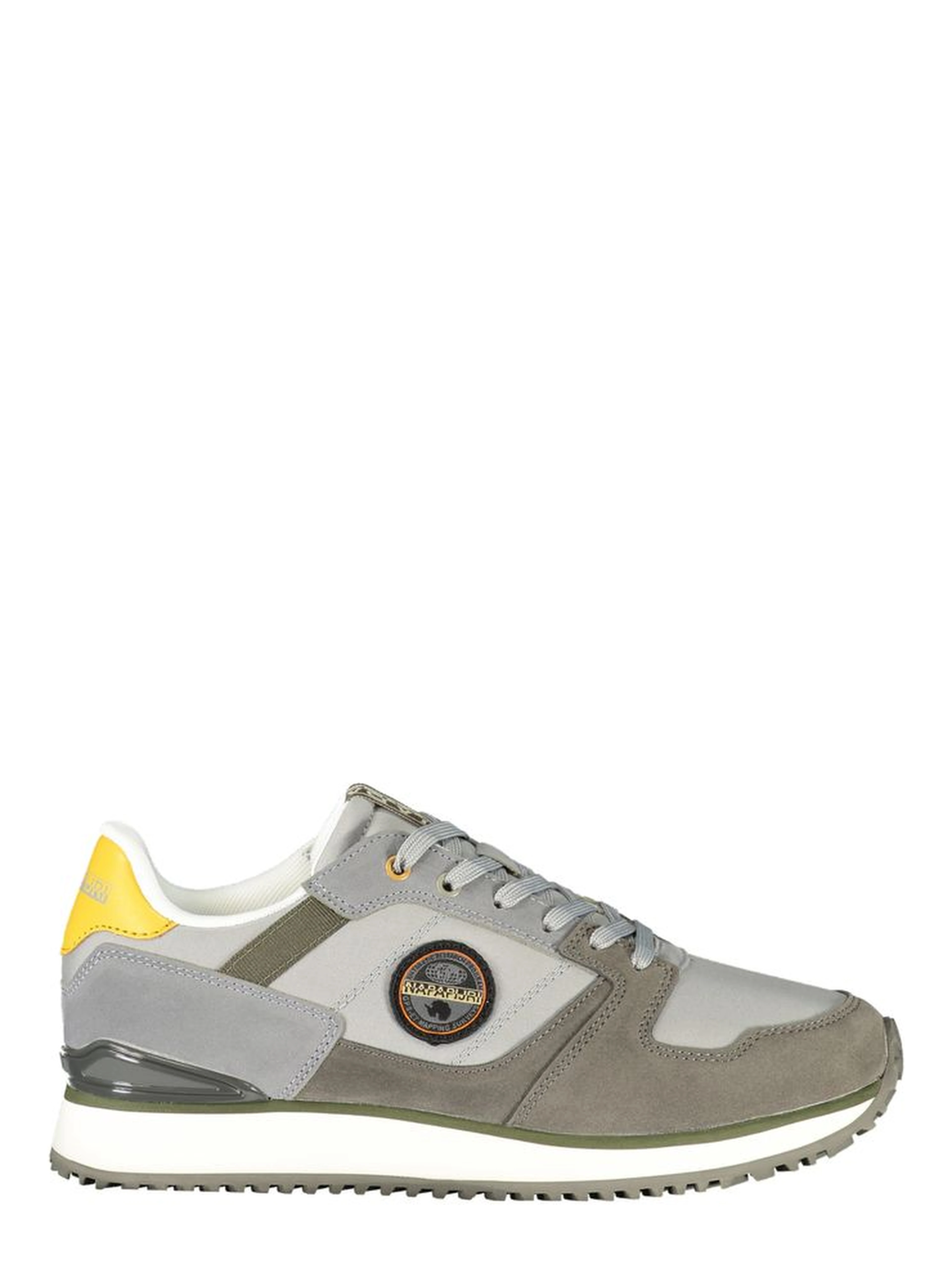 Gray Polyester Athletic Sneakers