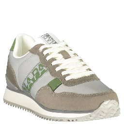 Gray Polyester Athletic Sneakers