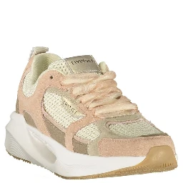 Pink Polyester Athletic Sneakers