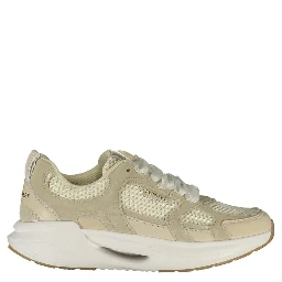 Beige Polyester Athletic Sneakers
