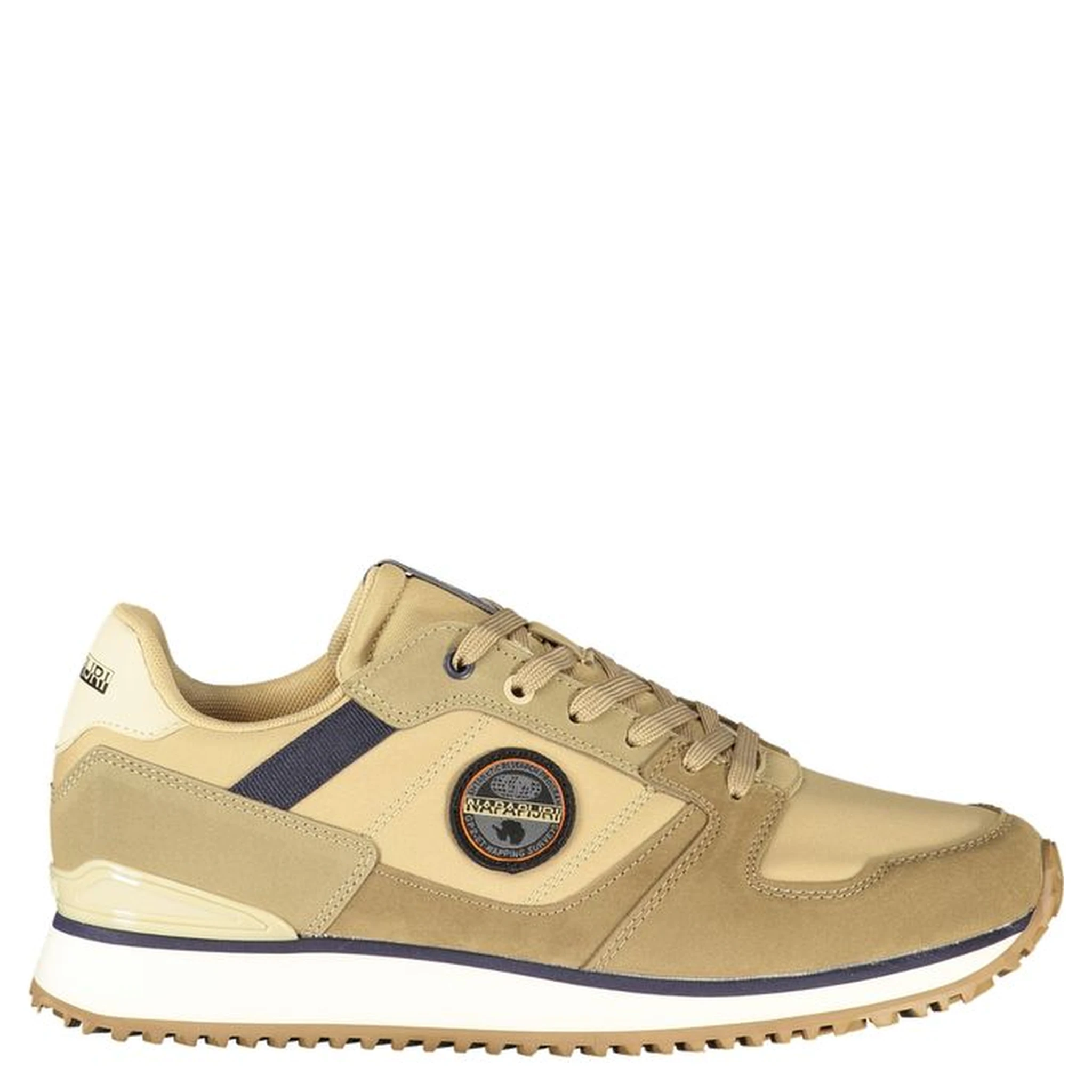 Brown Polyester Athletic Sneakers