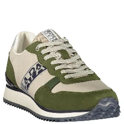 Green Polyester Athletic Sneakers