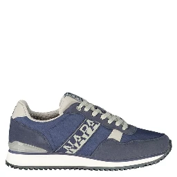 Blue Polyester Athletic Sneakers