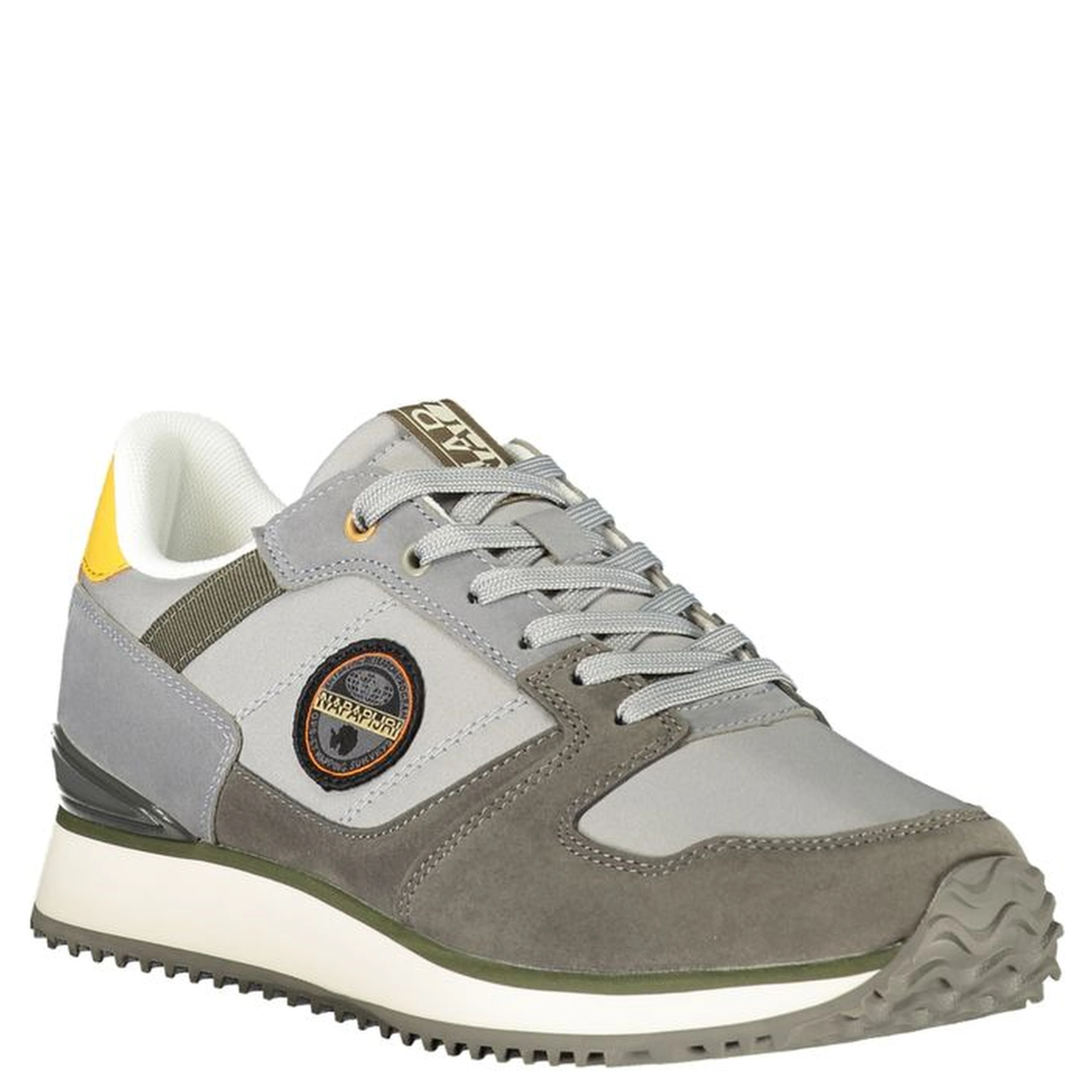 Gray Polyester Athletic Sneakers