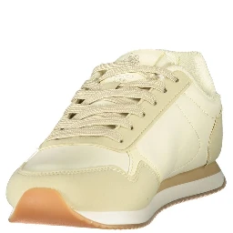 Beige Polyester Athletic Sneakers