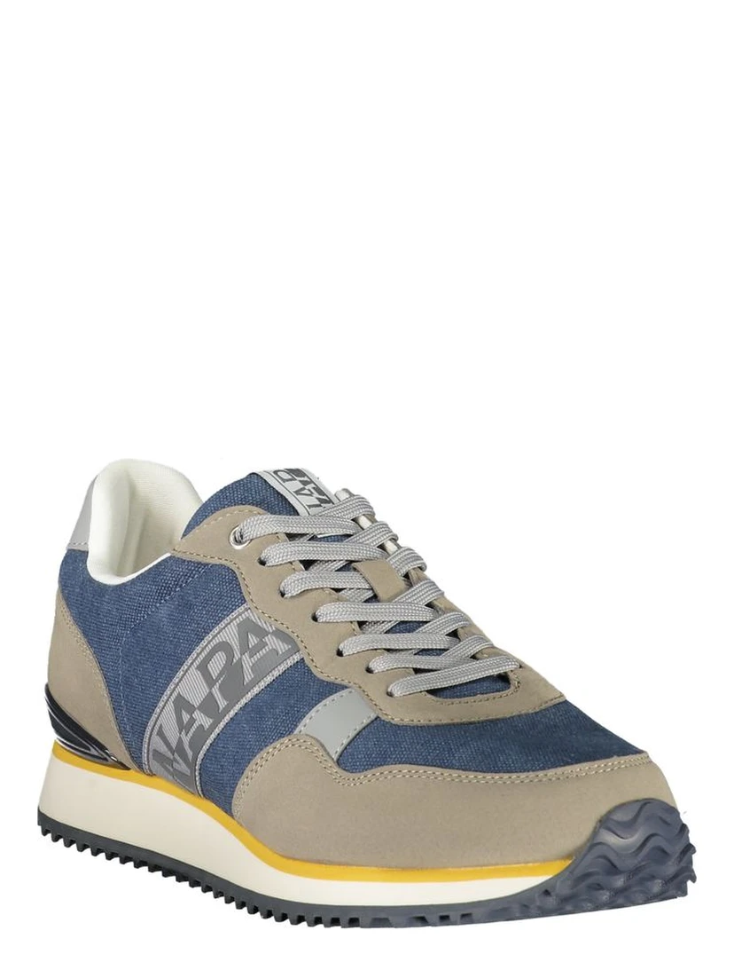 Blue Polyester Athletic Sneakers
