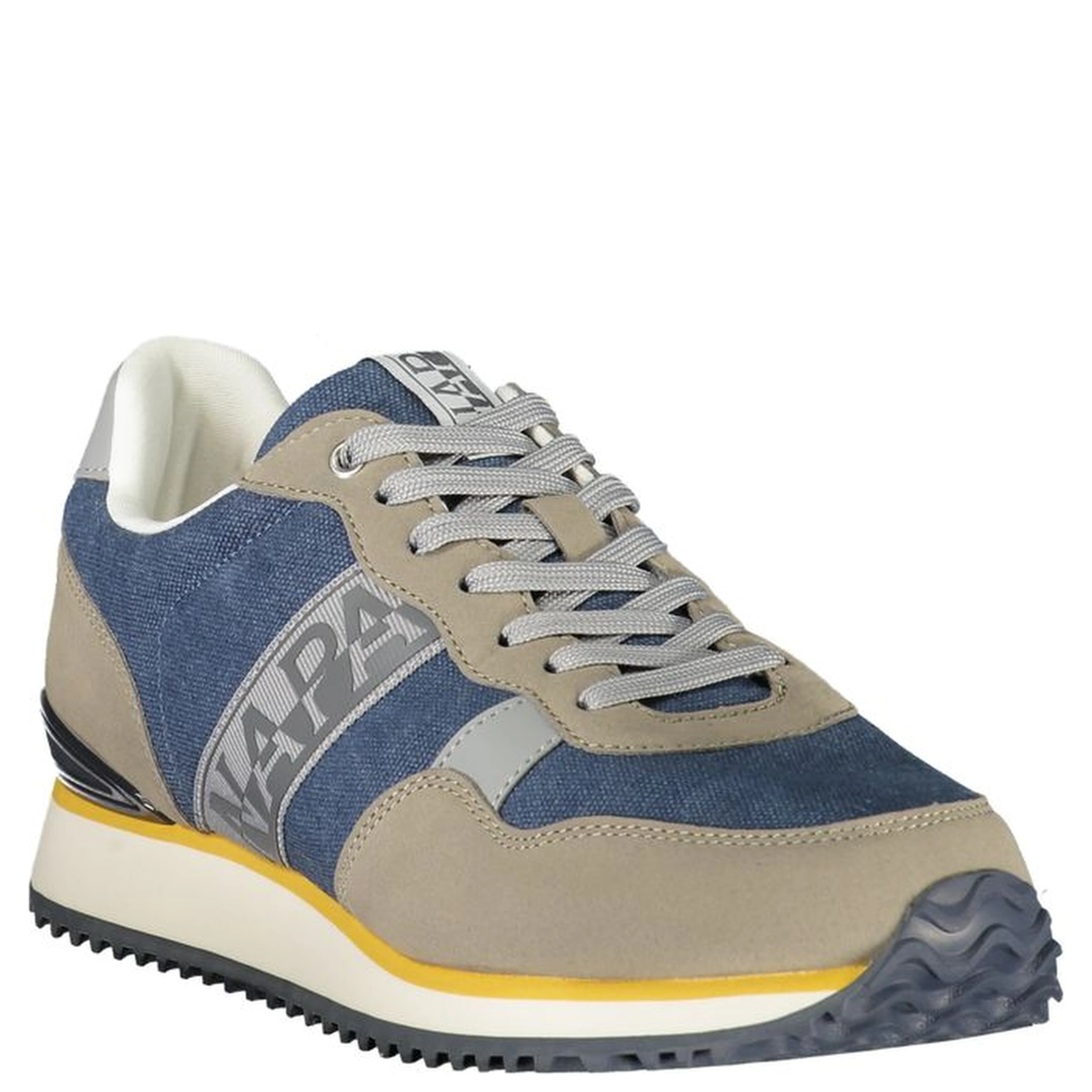 Blue Polyester Athletic Sneakers