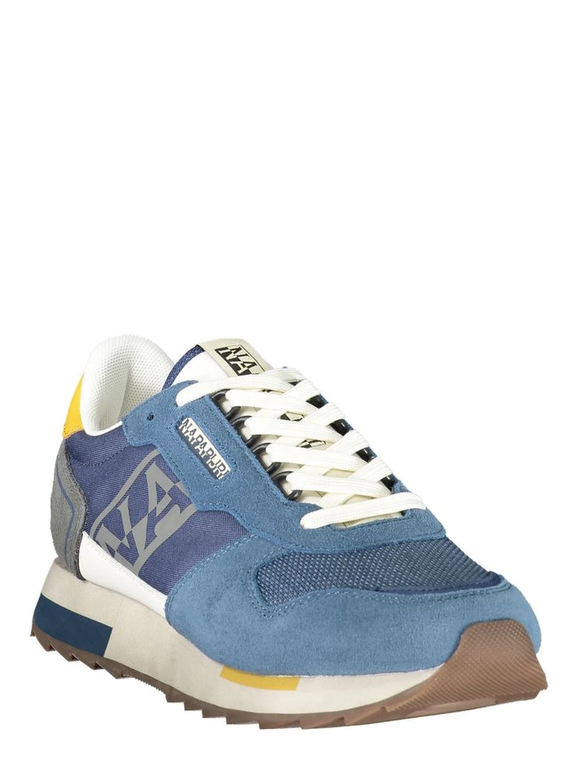 Blue Polyester Athletic Sneakers
