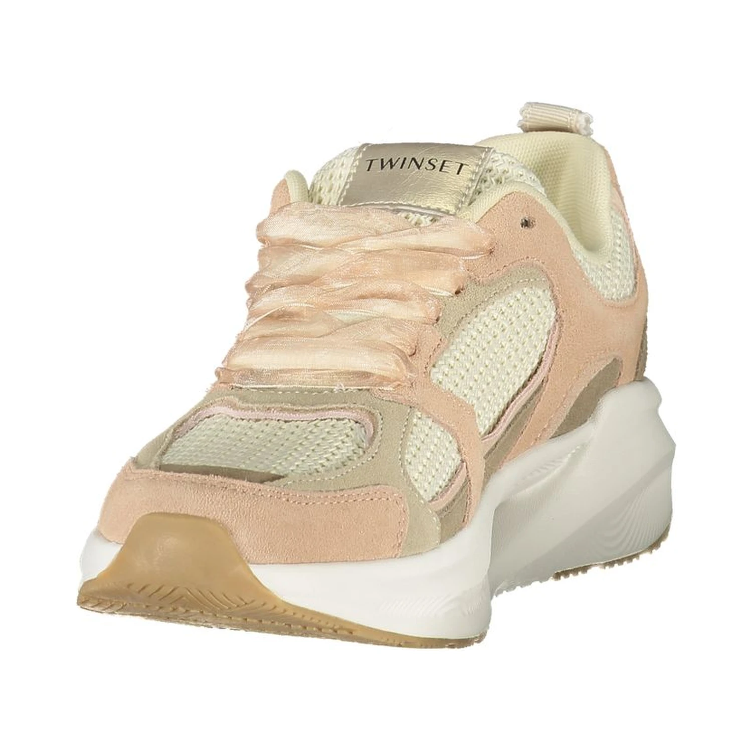 Pink Polyester Athletic Sneakers