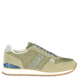 Green Polyester Athletic Sneakers