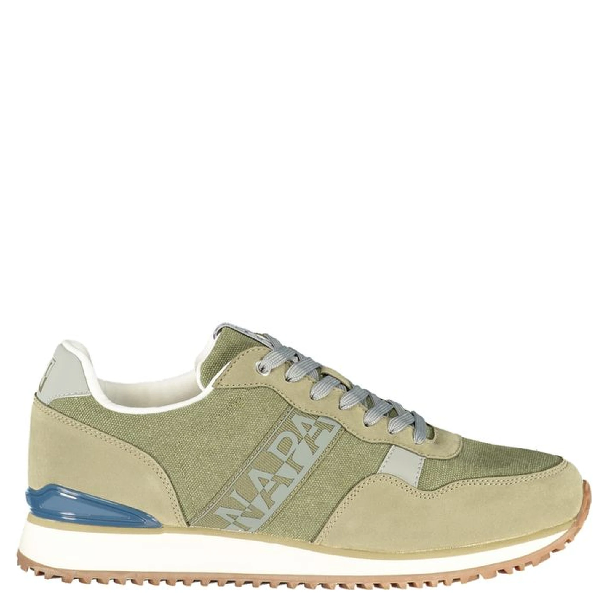 Green Polyester Athletic Sneakers