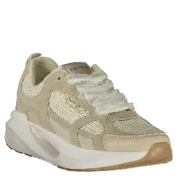 Beige Polyester Athletic Sneakers
