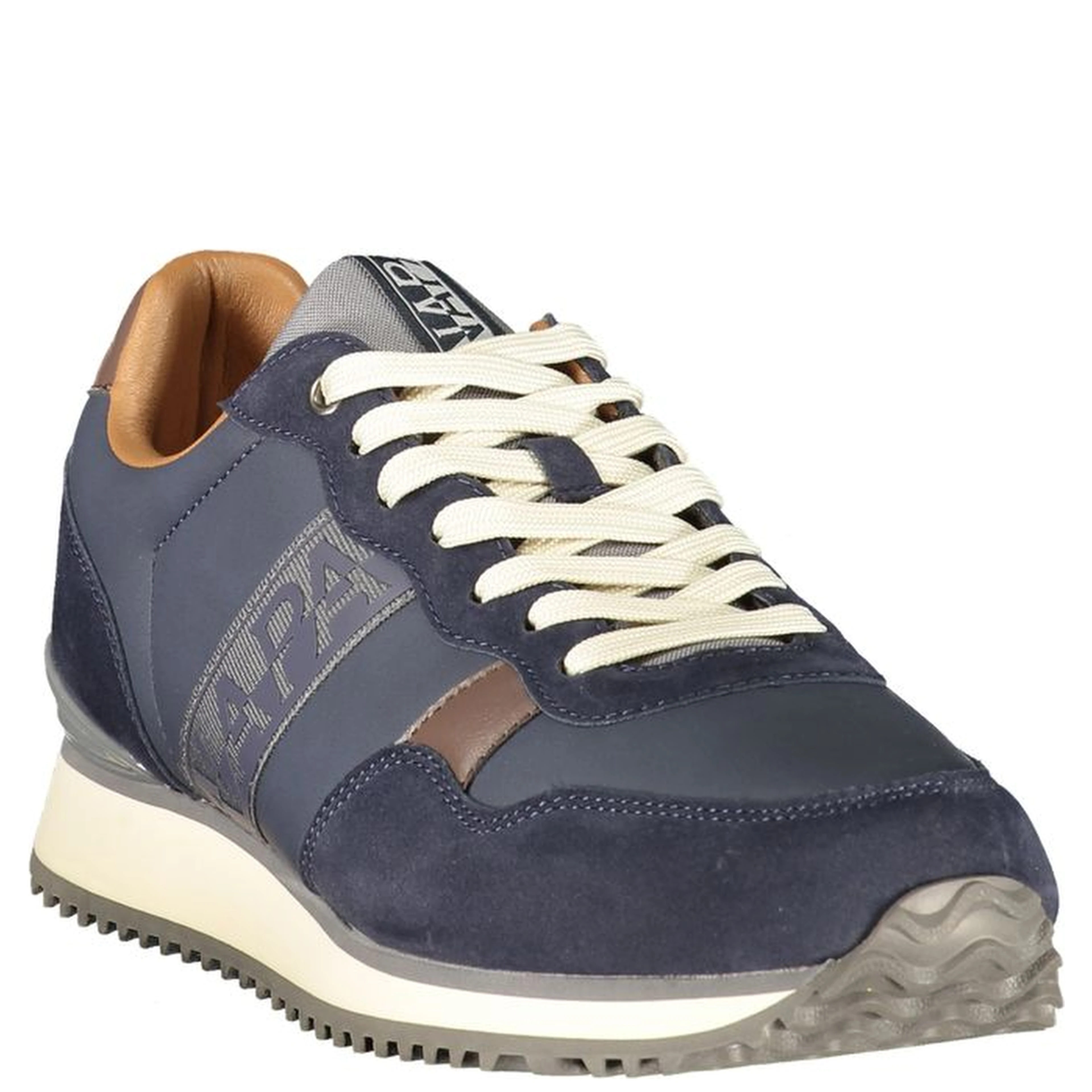 Blue Polyester Athletic Sneakers