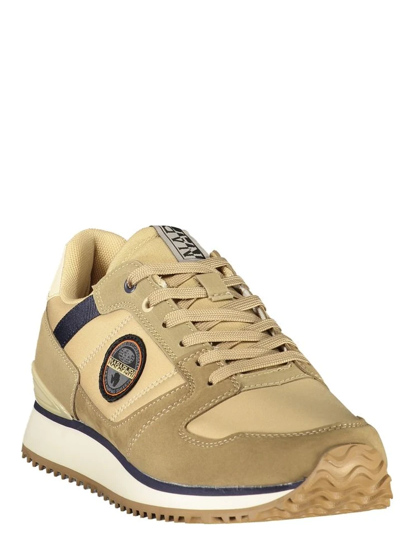 Brown Polyester Athletic Sneakers