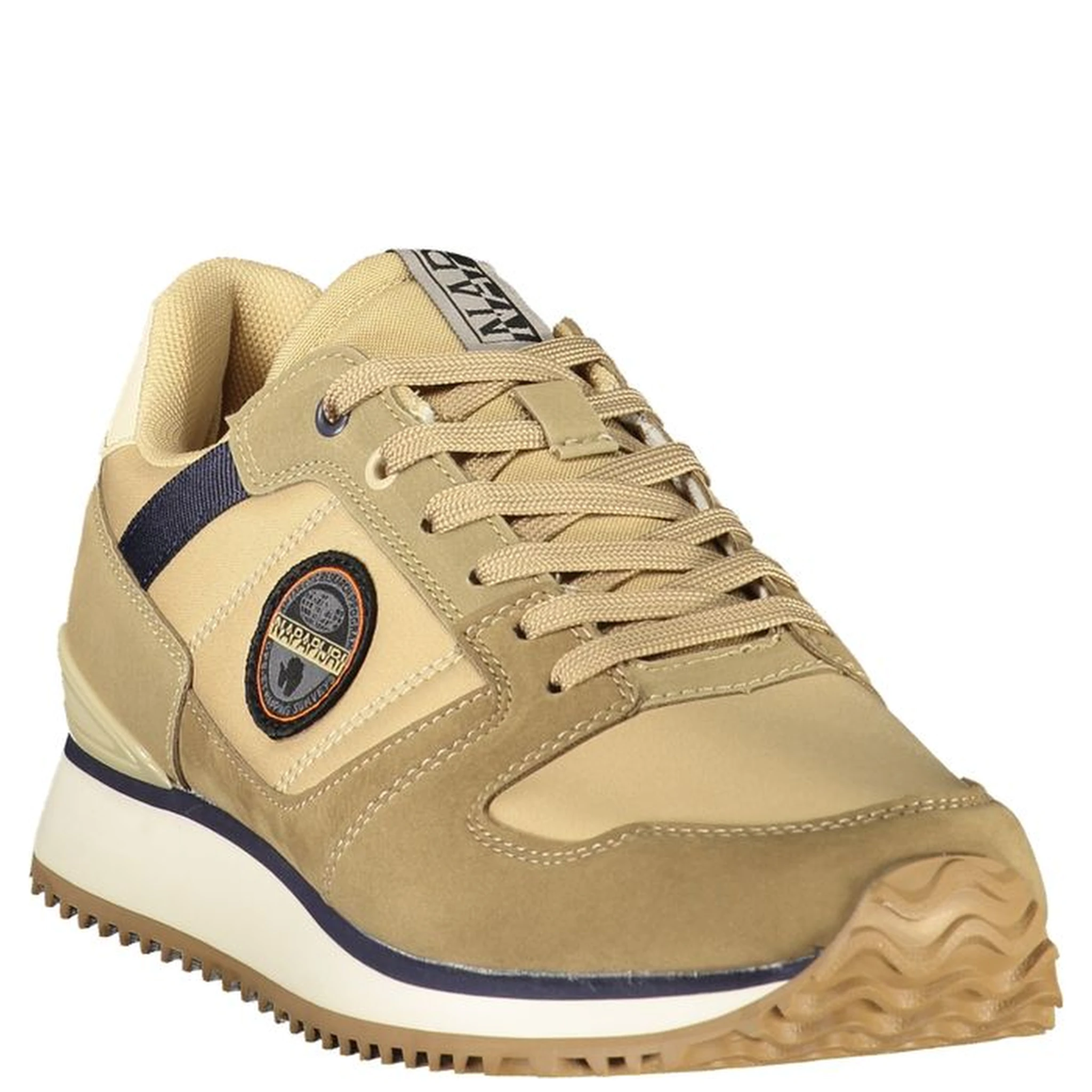 Brown Polyester Athletic Sneakers