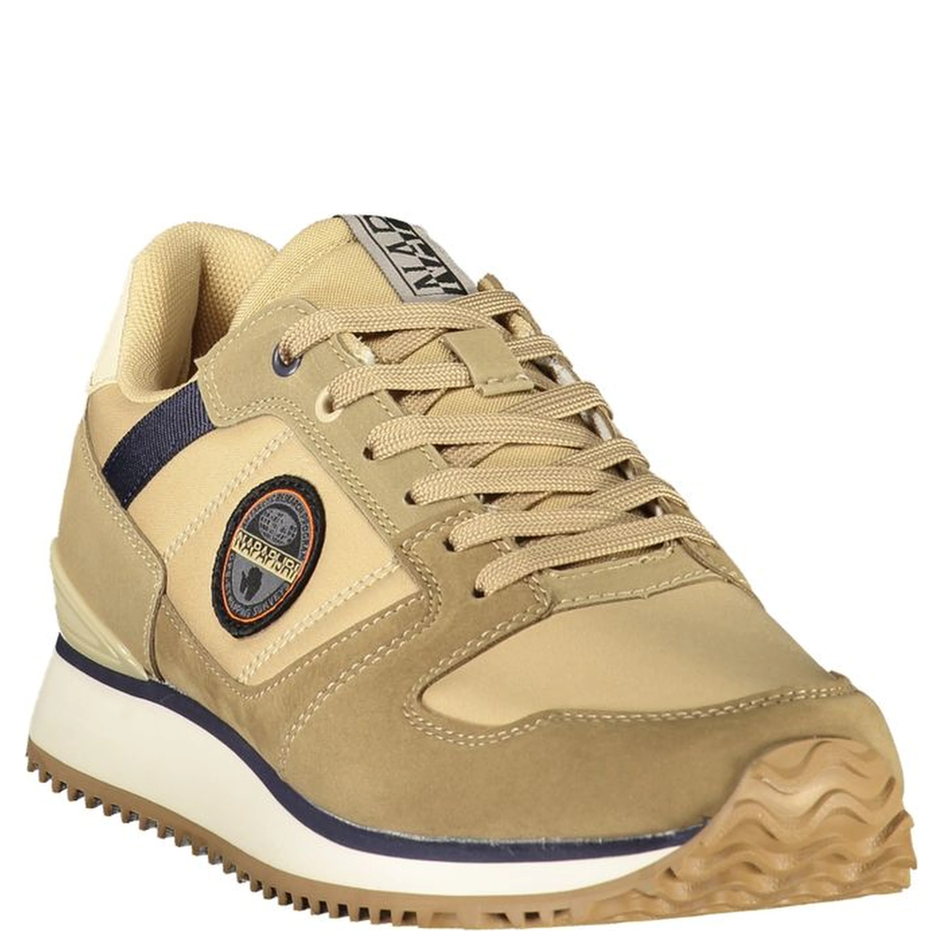Brown Polyester Athletic Sneakers