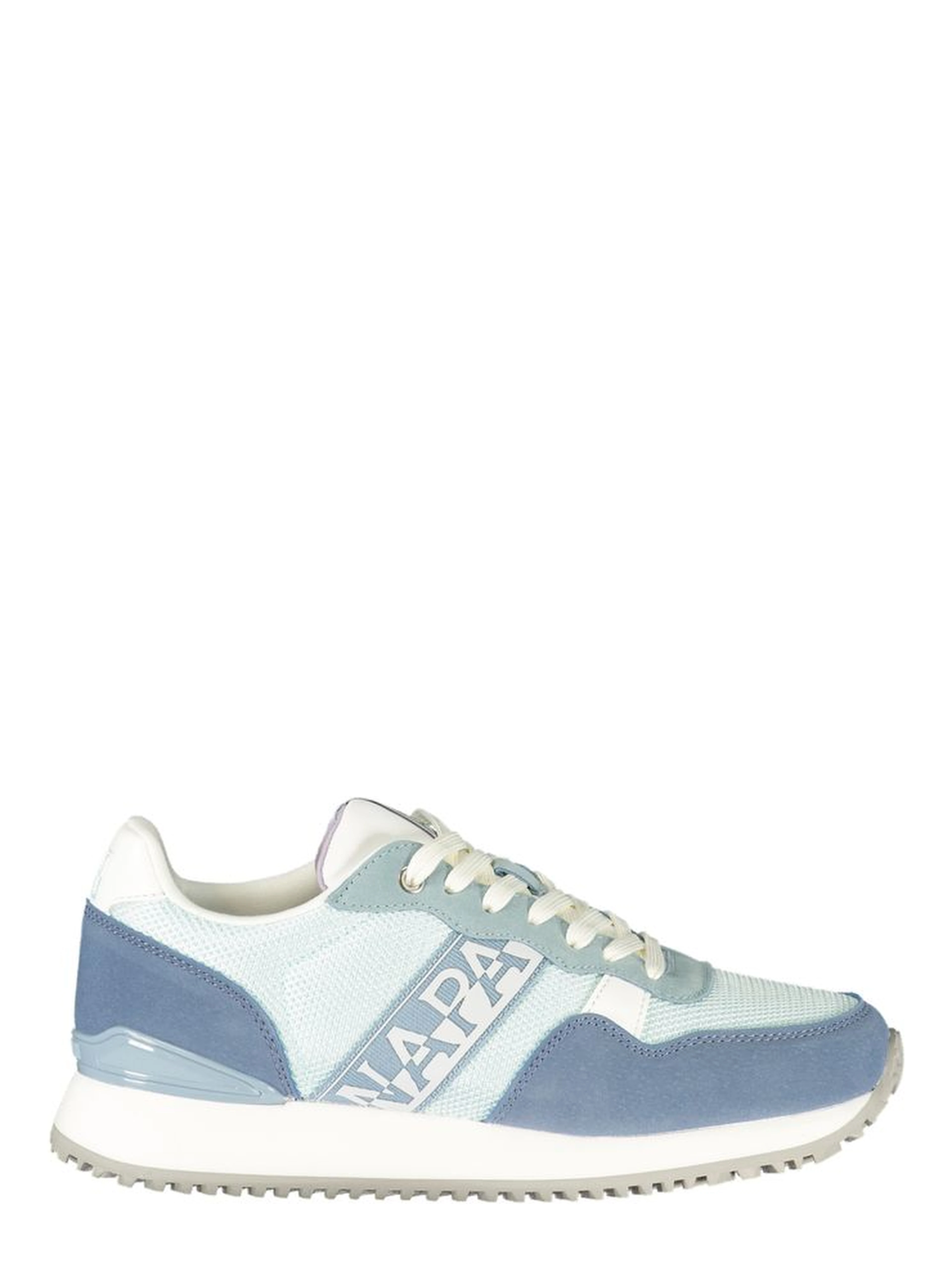 Blue Polyester Athletic Sneakers