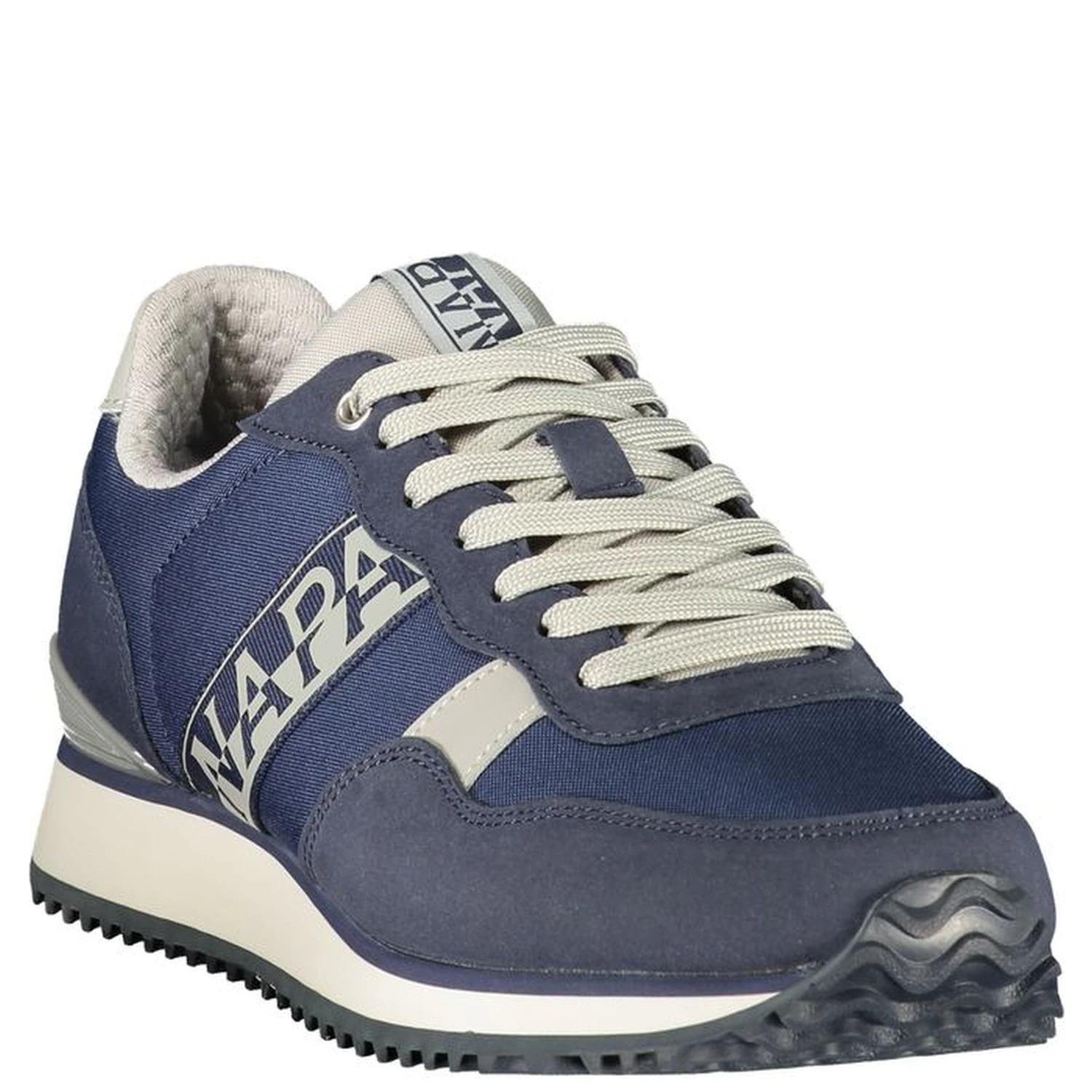 Blue Polyester Athletic Sneakers