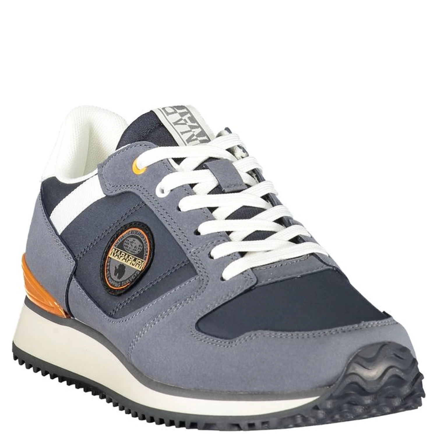 Blue Polyester Athletic Sneakers