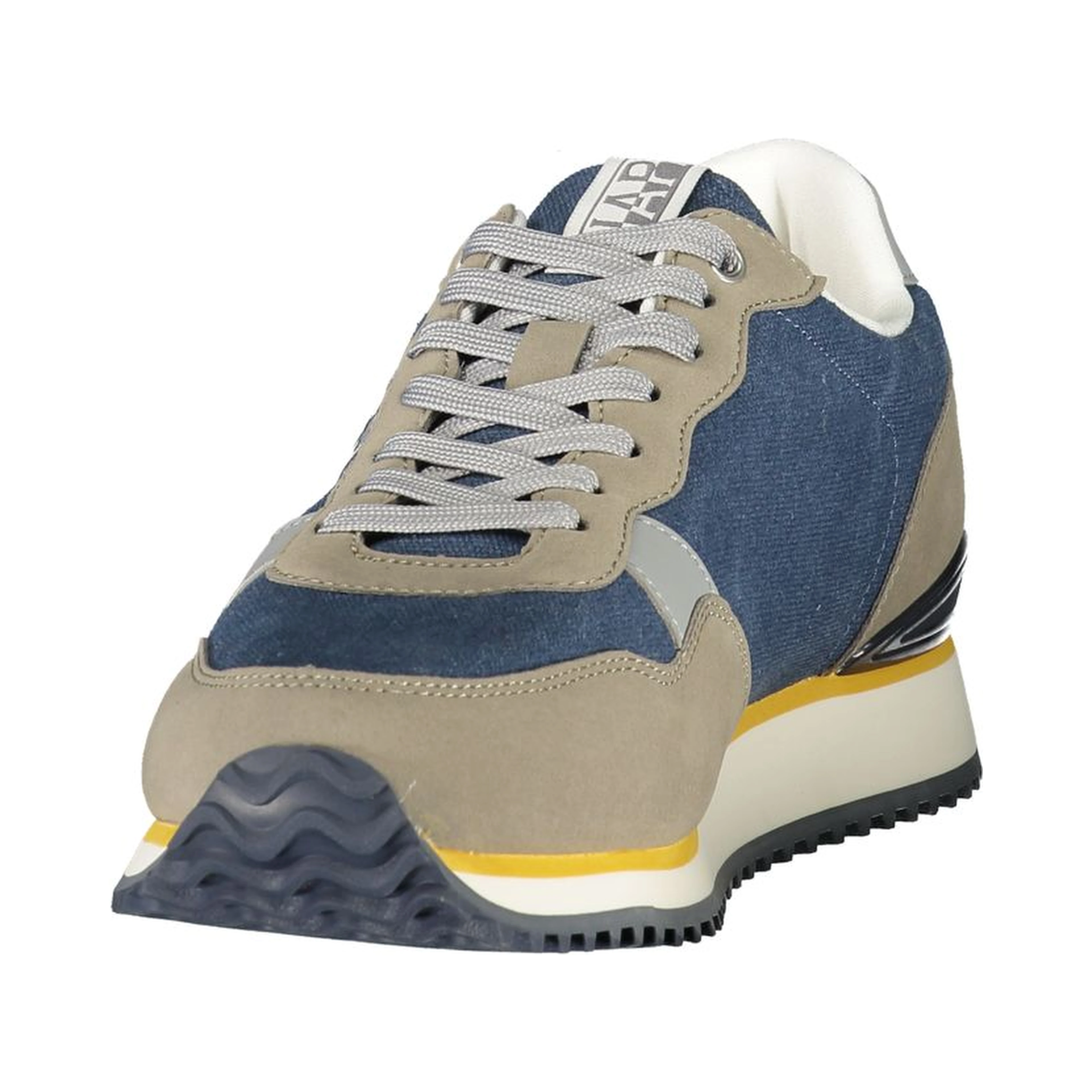 Blue Polyester Athletic Sneakers