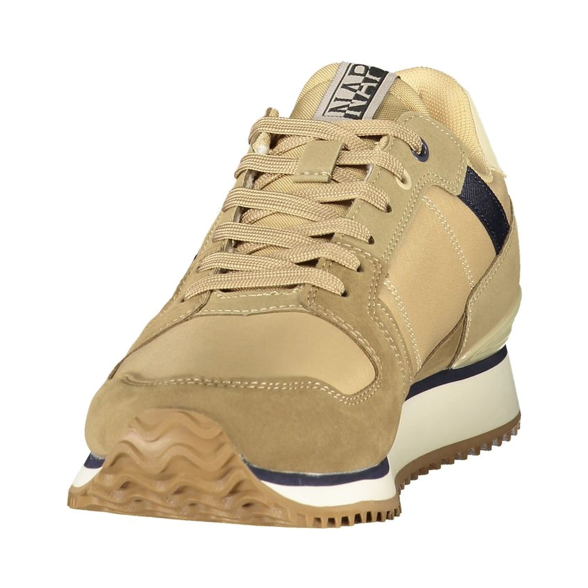 Brown Polyester Athletic Sneakers