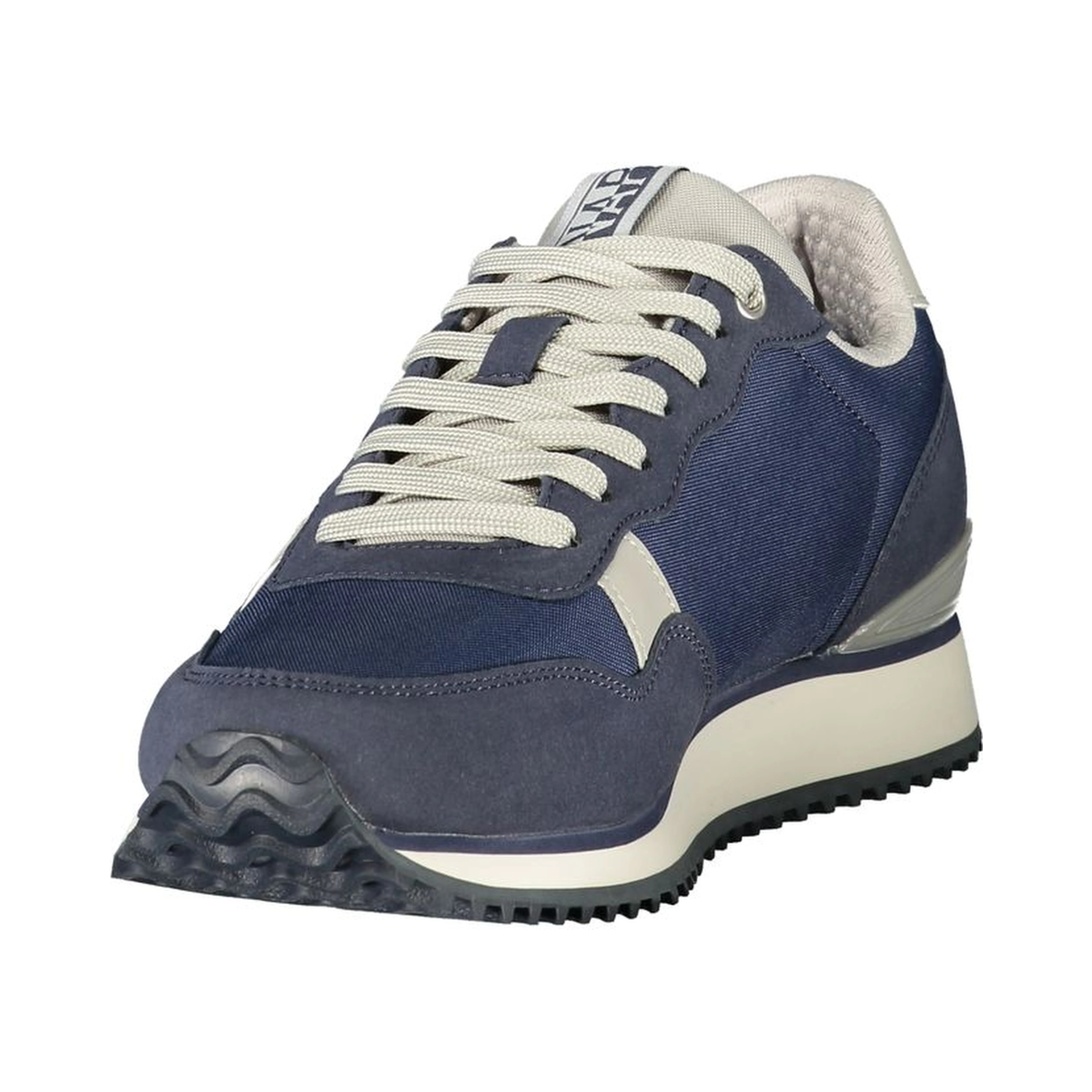 Blue Polyester Athletic Sneakers