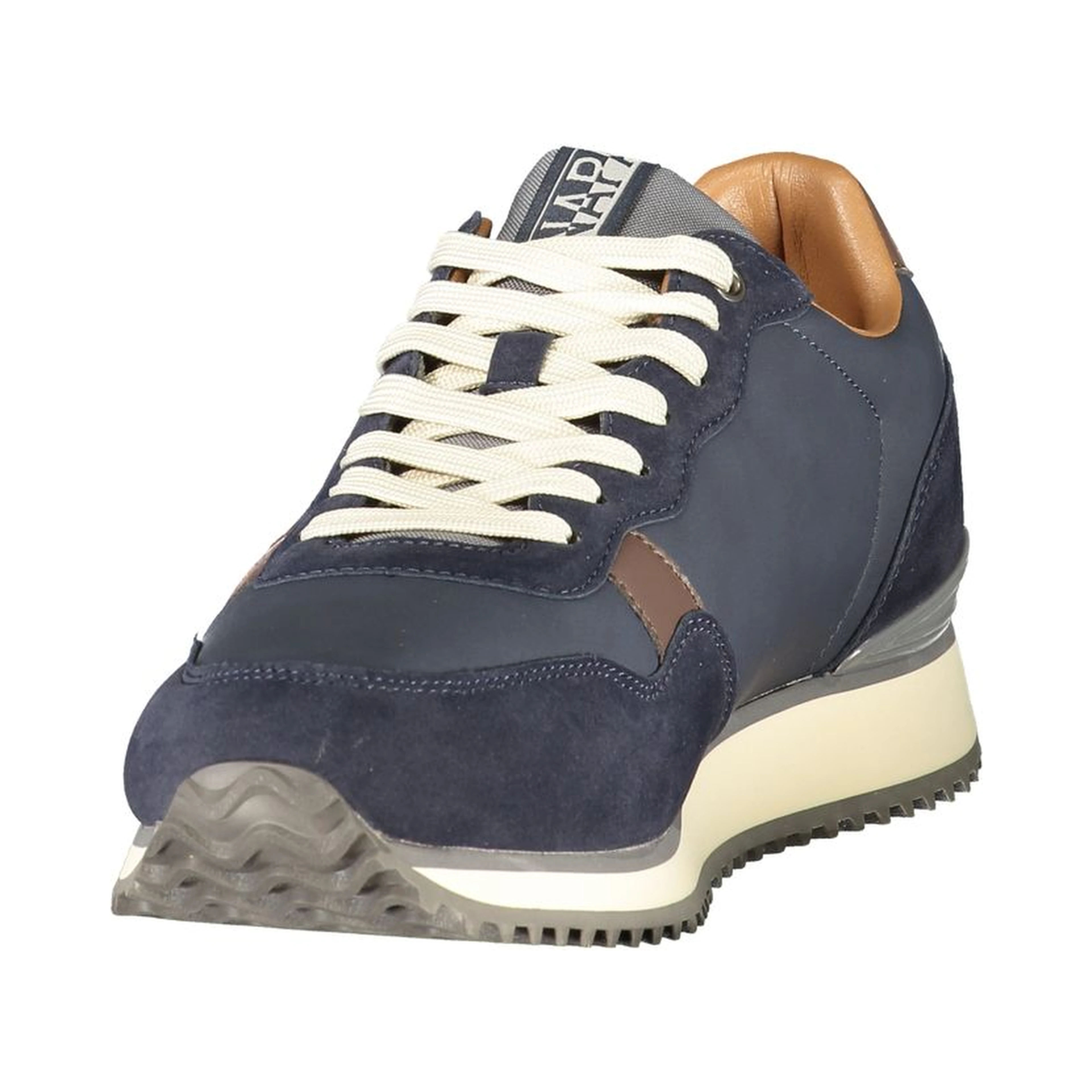 Blue Polyester Athletic Sneakers