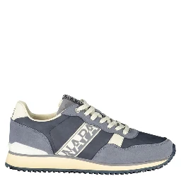 Blue Polyester Athletic Sneakers