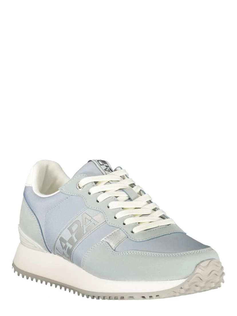 Blue Polyester Athletic Sneakers