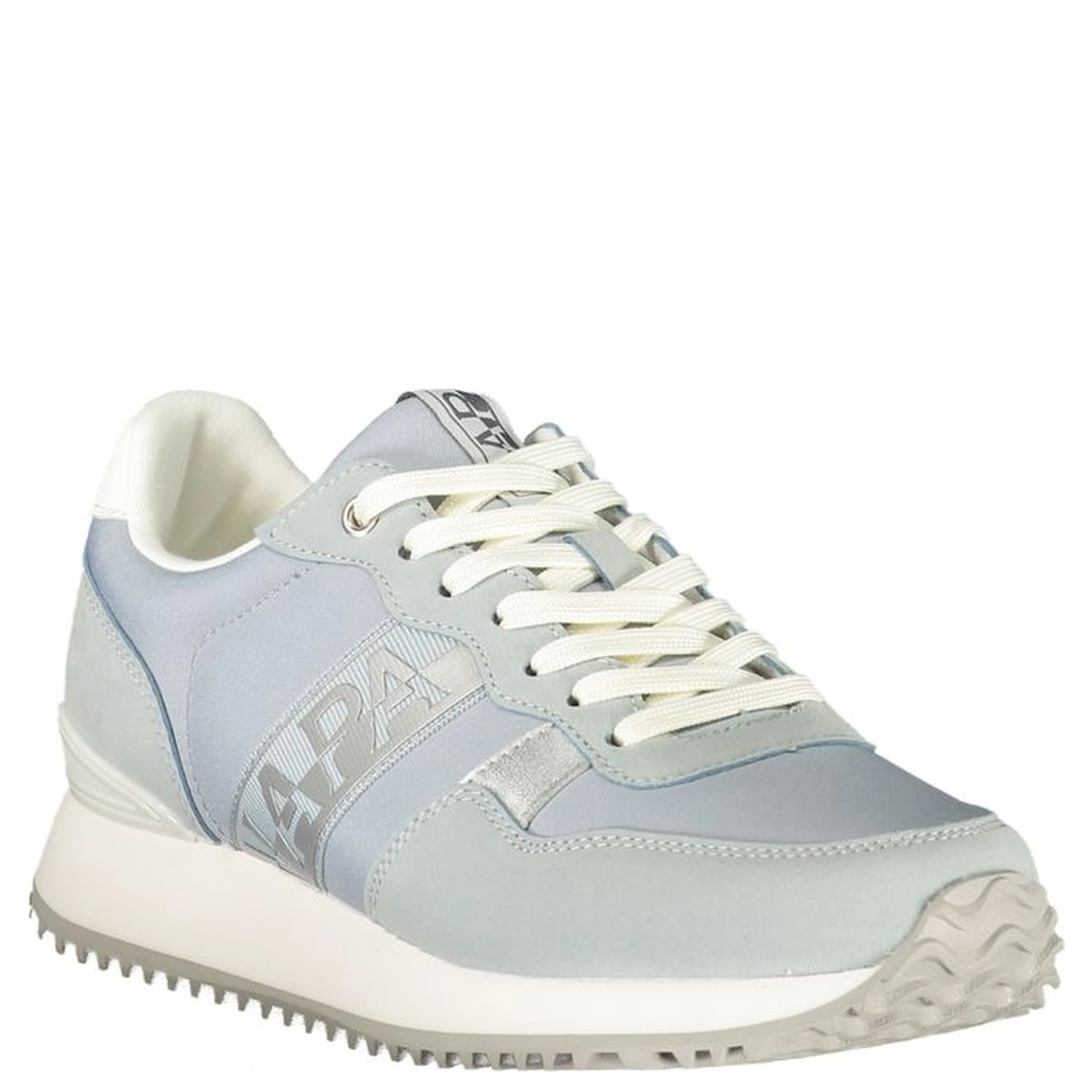 Blue Polyester Athletic Sneakers