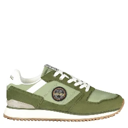 Green Polyester Athletic Sneakers