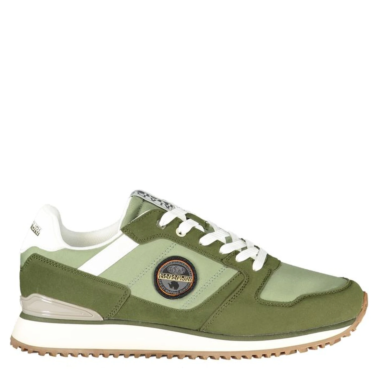 Green Polyester Athletic Sneakers