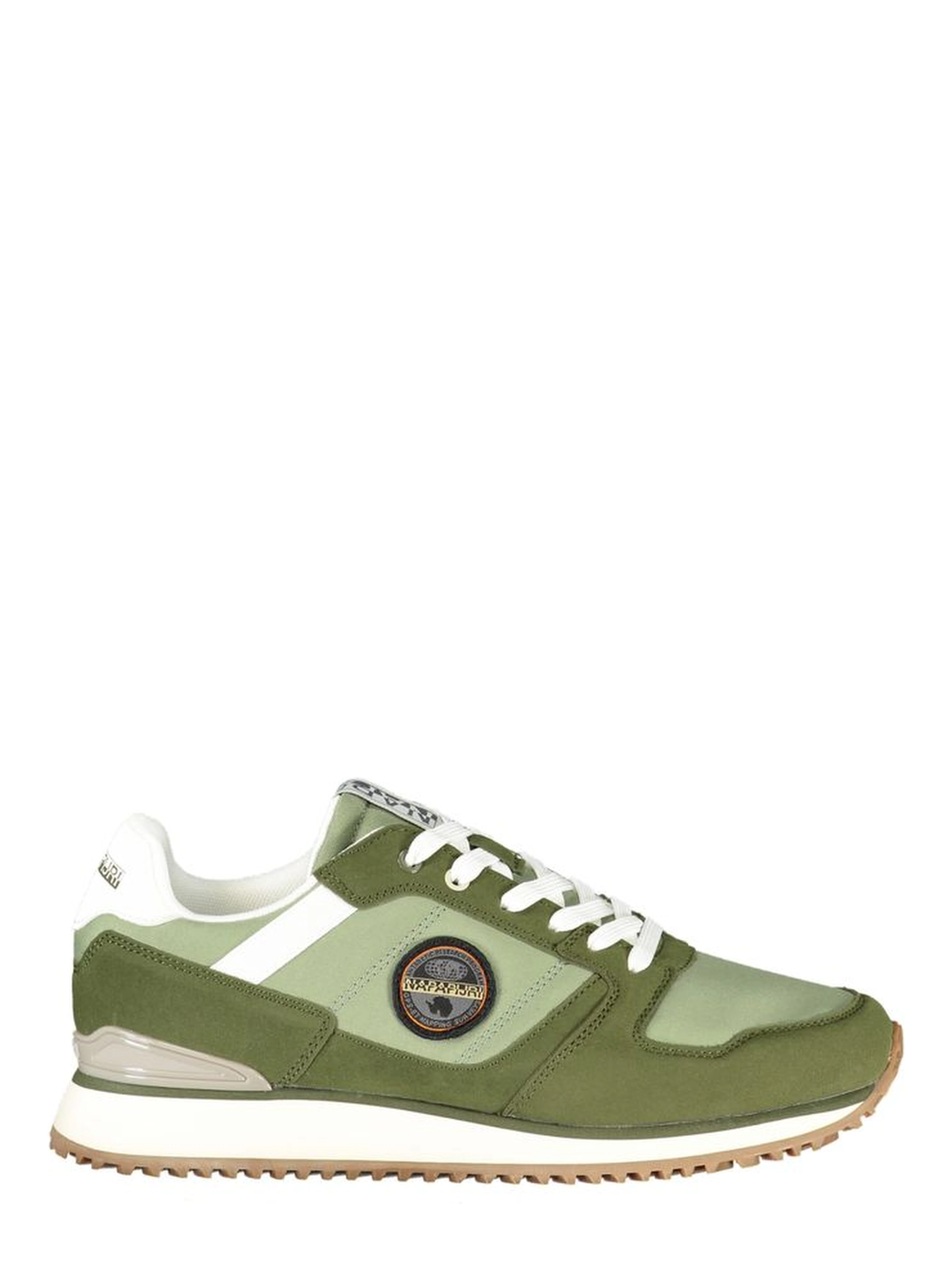 Green Polyester Athletic Sneakers