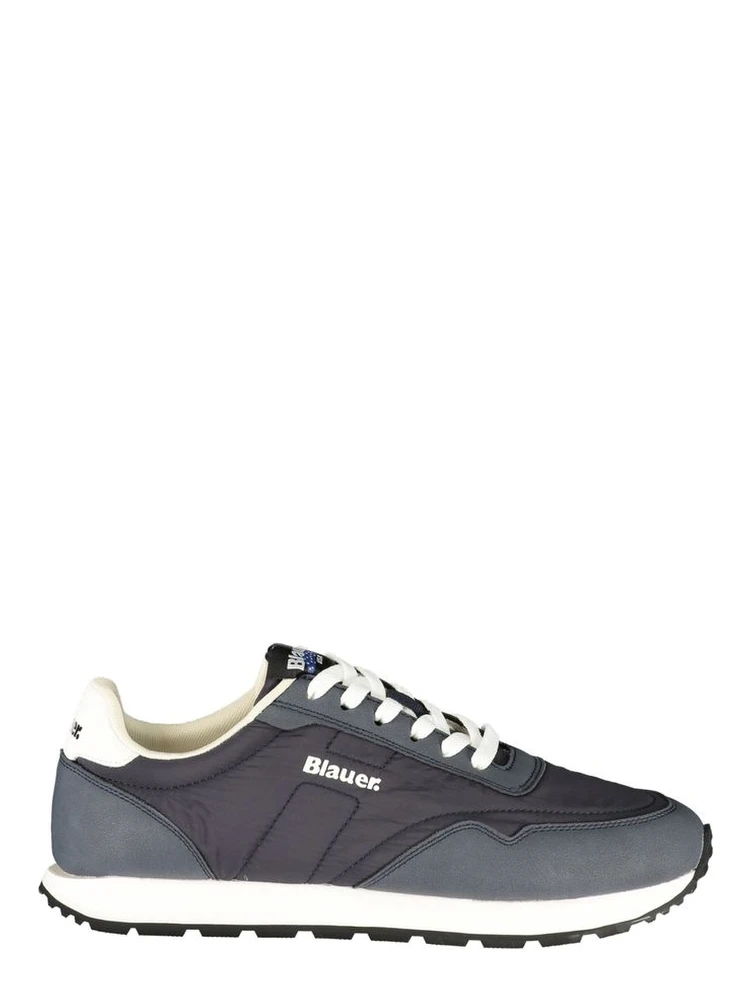 Blue Polyester Men's Sneaker