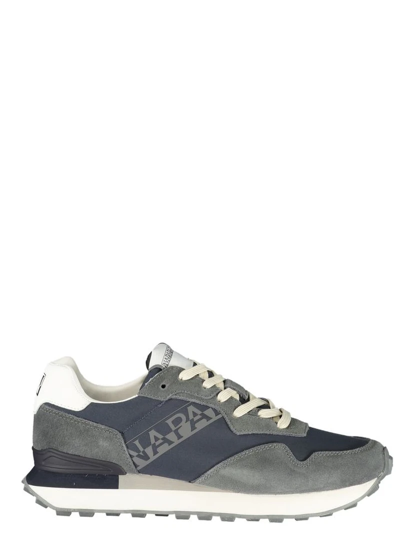 Blue Polyester Athletic Sneakers