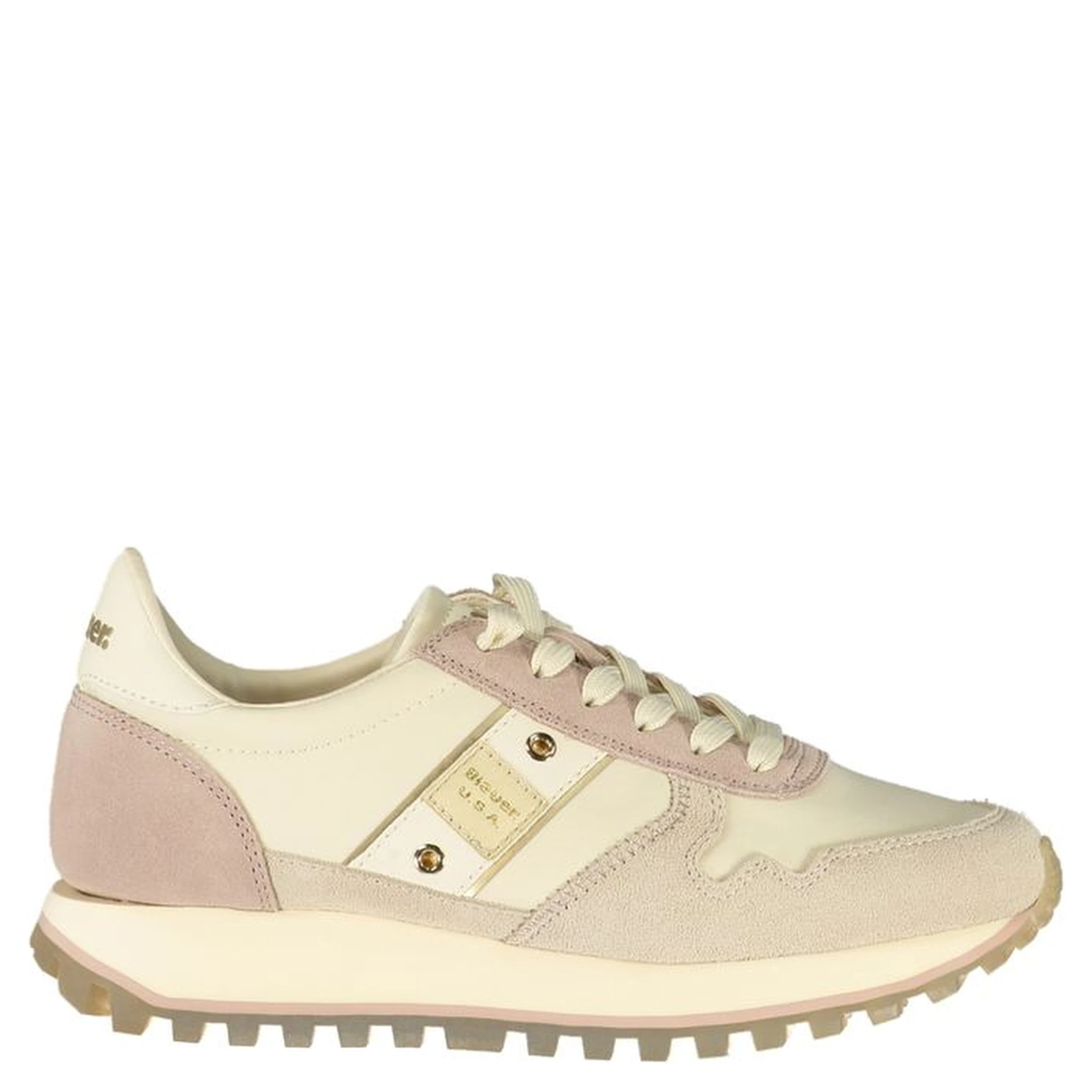 Beige Leather Women's Sneaker