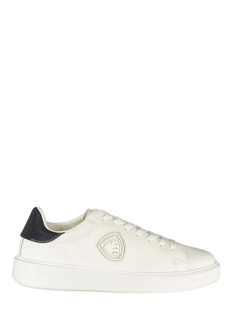 White Polyurethane Men's Sneaker