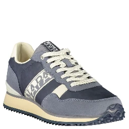 Blue Polyester Athletic Sneakers